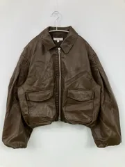MOUSSY マウジー レザージャケット F ブラウン レディースのサムネイル