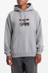 ボルコム メンズ アウター パーカー・スウェット 刺繍 グラフィック Volcom x Seth Conboy Embroidered Graphic Hoodie Heather Grey グレーのサムネイル