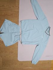 ブルー 軽量 ハーフジップトップ スポーツパンツ上下セット#alo yoga