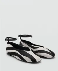 マンゴ レディース シューズ パンプス レザー MANGO Womens Fur And Bracelet Strap Leather Shoes Black ブラックのサムネイル