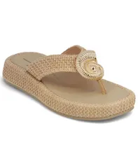 ミア レディース シューズ サンダル プラットフォーム MIA Womens Pamelia Platform Thong Sandals BoneGold ゴールドのサムネイル