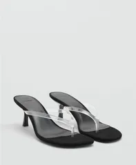 マンゴ レディース シューズ サンダル ヒール MANGO Womens Jelly Strap Heel Sandals Black ブラックのサムネイル