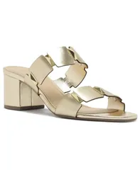 アレッツォ レディース シューズ サンダル Arezzo Womens Lyra Mid Block Sandal Platinoのサムネイル