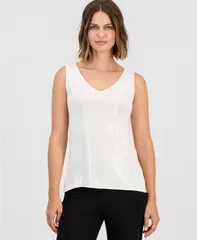 アンクライン レディース トップス シャツ スパンコール Anne Klein Womensequin Tank Top White Dove ホワイトのサムネイル