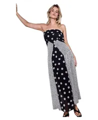 ウエアハウス レディース トップス ワンピース プリント ミディ Warehouse Womens Printed Bandeau Seam Detail Midi Dress Monoのサムネイル