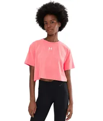 アンダーアーマー レディース トップス シャツ Under Armourival Boxy Tee Wash Bittersweet PinkWhite ホワイトのサムネイル