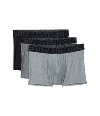 アンダーアーマー メンズ アンダーウェア ボクサーパンツ Under Armour 3Pack Performance Tech Solid 3 Boxer Briefsteelのサムネイル