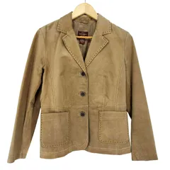 エディーバウアー Eddie Bauer GENNINE LEATHER リアルスエード2Bテーラードジャケット レディース import：M のサムネイル