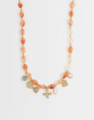 アクセサライズ レディース アクセサリー ネックレス・チョーカー・ペンダントトップ レース Accessorize bead charm necklace LIGHT PINK ピンクのサムネイル