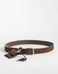 エイソス レディース アクセサリー ベルト ジーンズ ASOS DESIGN waist and hip jeans belt with pocket detail in chocolate チョコレのサムネイル