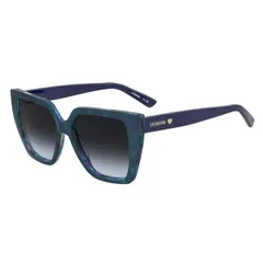 モスキーノ レディース アクセサリー サングラス・アイウェア Moschino Womens Round Sunglasses Blue ブルーのサムネイル