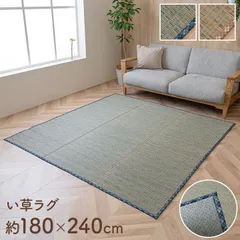 【20%OFFサマーセール】い草ラグカーペットNCXリープ180×240cmのサムネイル
