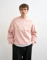 トップマン メンズ アウター パーカー・スウェット リラックスフィット シャツ Topman relaxed fit sweatshirt with chenillembroidery in washのサムネイル
