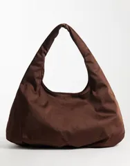 エイソス レディース バッグ ASOS DESIGN oversized tote bag in chocolate チョコレートのサムネイル