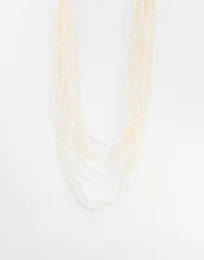 アクセサライズ レディース アクセサリー ネックレス・チョーカー・ペンダントトップ レース Accessorize irregular faux pearlaye red necklace Pearlのサムネイル