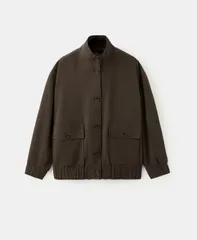 マンゴ レディース アウター ジャケット・ブルゾン MANGO Womens Pockets Oversized Jacket Chocolate チョコレートのサムネイル