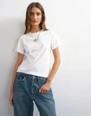 トップショップ レディース トップス Tシャツ Topshop classic tee WHITE ホワイトのサムネイル