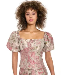 ミューズ レディース トップス シャツ Muse Womens BubbleSleeve Bustier Top RoseSage セージのサムネイル