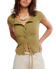フリーピープル レディース トップス シャツ カーディガン Free People Womens Most Wanted Cardigan Top Green グリーンのサムネイル