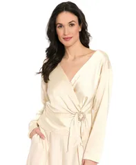 ミューズ レディース トップス シャツ 長袖 Muse Womens LongSleeve Top Beige ベージュのサムネイル