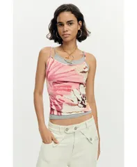 デジグアル レディース トップス シャツ Desigual Womens 2in1 Strappy Top Multi マルチカラーのサムネイル
