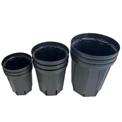 黒スリット鉢 箱80サイズ Dセット 4号ロング3個 5号ロング3個 6号ロング3個 合計9鉢 ロングスリット鉢 プラ鉢 兼弥産業 ブラック プラスチック 植木鉢 園芸用品 ガーデニング 家庭菜園 観葉植物のサムネイル