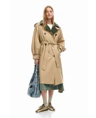 デジグアル レディース アウター ジャケット・ブルゾン コート Desigual Womens Detachable TwoTone Trench Coat Off white オフホワイトのサムネイル