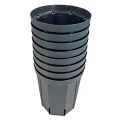 黒スリット鉢 箱80サイズ Hセット 5号ロング 8個 ロングスリット鉢 プラ鉢 兼弥産業 ブラック プラスチック 植木鉢 園芸用品 ガーデニング 家庭菜園 観葉植物のサムネイル