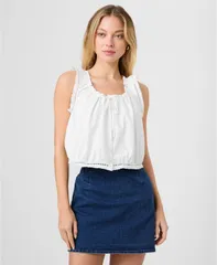 フレンチコネクション レディース トップス シャツ ノースリーブ コットン French Connection Womensleeveless Cotton Top Linen White ホワイトのサムネイル
