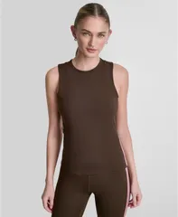 ダナ キャラン ニューヨーク レディース トップス タンクトップ クルーネック DKNY Sport Womenside Stripe Crewneck Tank Top Espressomesa Rのサムネイル