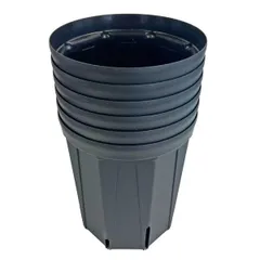黒スリット鉢 箱80サイズ Jセット 6号ロング 6個 ロングスリット鉢 プラ鉢 兼弥産業 ブラック プラスチック 植木鉢 園芸用品 ガーデニング 家庭菜園 観葉植物のサムネイル