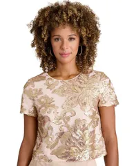ミューズ レディース トップス シャツ クルーネック 半袖 Muse Womens Crew Neck ShortSleeve Top BlushGold ブラッシュのサムネイル