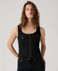 リーバイス レディース トップス ベスト ヴィンテージ Levis Womens VintageLike FrontZip Vest Slight Night Str No Dpのサムネイル