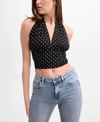 ゲス レディース トップス シャツ Vネック ホルター GUESS Womens Marilyn Halter VNeck Top Marilyn Micro Poisのサムネイル