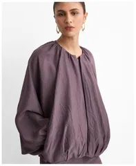マンゴ レディース アウター ジャケット・ブルゾン MANGO Womens Oversized Bomber Jacket Purple パープルのサムネイル