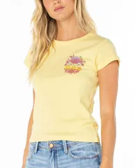 ロキシー レディース トップス シャツ クルーネック グラフィック Roxy Womens Tribal Sunset Graphicrewneck TShirt PopcornTribal Sunsのサムネイル