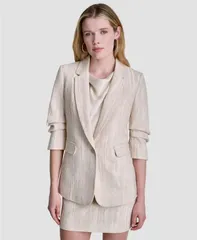 ダナ キャラン ニューヨーク レディース アウター ジャケット・ブルゾン ブレザー 長袖 DKNY Womens LongSleeve Notch Collar Blazer Mojavecoconuのサムネイル