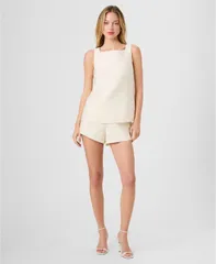 フレンチコネクション レディース トップス シャツ ノースリーブ French Connection Womensleevelessquare Neck Toporcelain Cream クリームのサムネイル