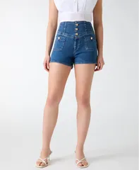 ゲス レディース ボトムス ハーフパンツ・ショーツ ショートパンツ デニム GUESS Womens Janna HighRise Denim Shorts Akron デニムのサムネイル