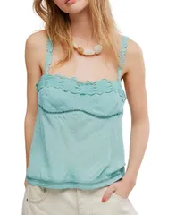 フリーピープル レディース トップス タンクトップ Free People Womens Little Love Tank Top Aqua アクアのサムネイル