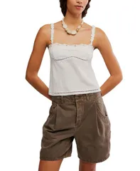 フリーピープル レディース トップス タンクトップ Free People Womens Little Love Tank Top Clean Ivory アイボリーのサムネイル
