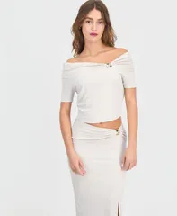 ゲス レディース トップス シャツ GUESS Womens Brigitte OffTheShoulder Top Lovers Beachのサムネイル
