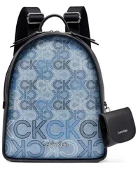 カルバンクライン レディース バッグ バックパック・リュックサック デニム Calvin Klein Kyren Denim Signature Backpack Messenger Denimultのサムネイル