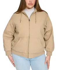 リーバイス レディース アウター ジャケット・ブルゾン プラスサイズ キルティング Levis Plusize Quilted Lined Hooded Bomber Jacketan タンのサムネイル