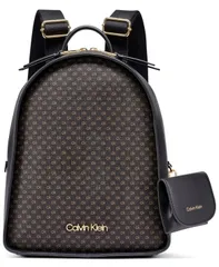 カルバンクライン レディース バッグ バックパック・リュックサック Calvin Klein Kyren Adjustable Strap Backpack Messenger Brown Khakiのサムネイル