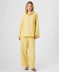 フレンチコネクション レディース トップス シャツ 長袖 French Connection Womens LongSleeve ButtonFront Stripe Shirt Daisyellowのサムネイル