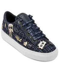カール ラガーフェルド レディース シューズ スニーカー プラットフォーム レース KARLAGERFELD PARIS Womens Cate Pins LaceUplatform Sneakersのサムネイル