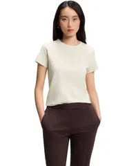 ヒューゴボス レディース トップス Tシャツ コットン ジャージー Hugo Boss by Womens CottonJersey SlimFit Monogram TShirt Open Whitのサムネイル