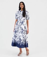 allureville 新品未使用 リーフプリントターンアップタックワンピース