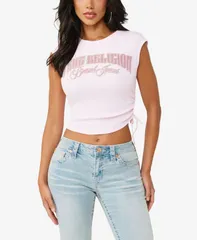トゥルーレリジョン レディース トップス シャツ True Religion Womens Crystal Side Ruch Baby Top Cherry Blossomのサムネイル